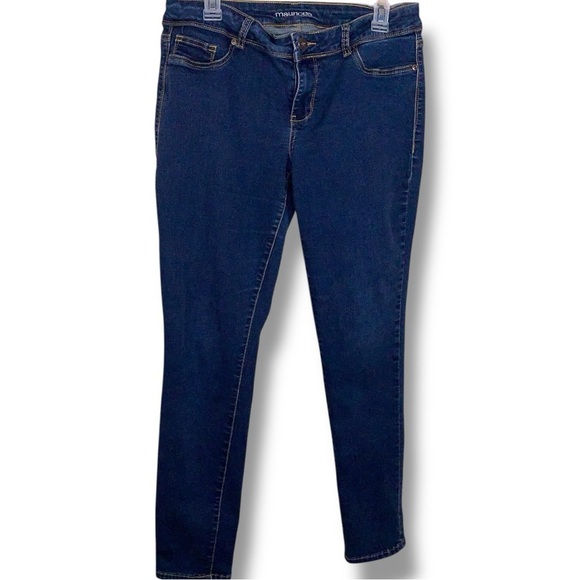Large Reg Maurices Blue Skinny Jeans Stretch Fitted denim Casual - Picture 1 of 13